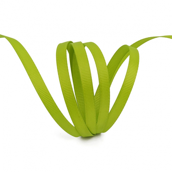 Лента Ideal репсовая в рубчик шир.6мм цв. 548 зеленый киви уп.27,42м