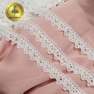 Кружево гипюр матовая нить KRUZHEVO арт.TBY.0404 шир.20мм цв.белый уп.13,71м