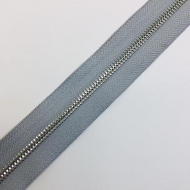 Молния рулонная металл №5СТ никель цв.D329 св.серый уп.5м
