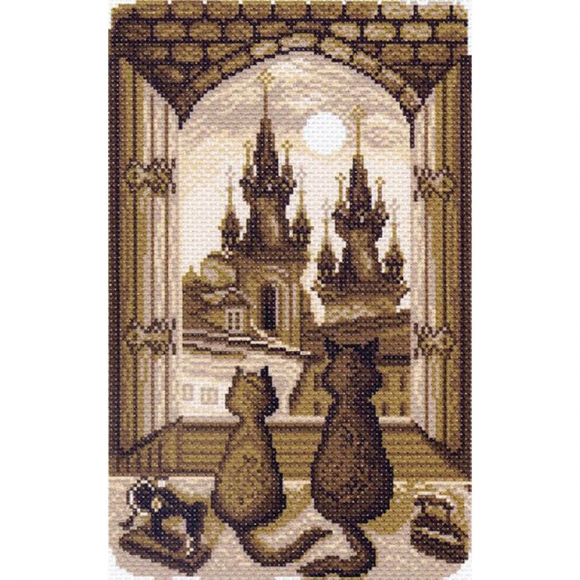 Рисунок на канве МАТРЕНИН ПОСАД арт.28х37 - 1550 Ночная жизнь