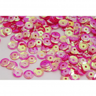 Пайетки россыпью арт.TBY-FLK032 8мм цв.28 ярк.розовый уп.50г