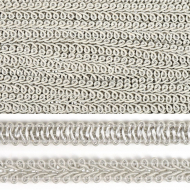 Тесьма TBY Шанель плетеная шир.12мм 0384-0016 цв.177 серый уп.18,28м