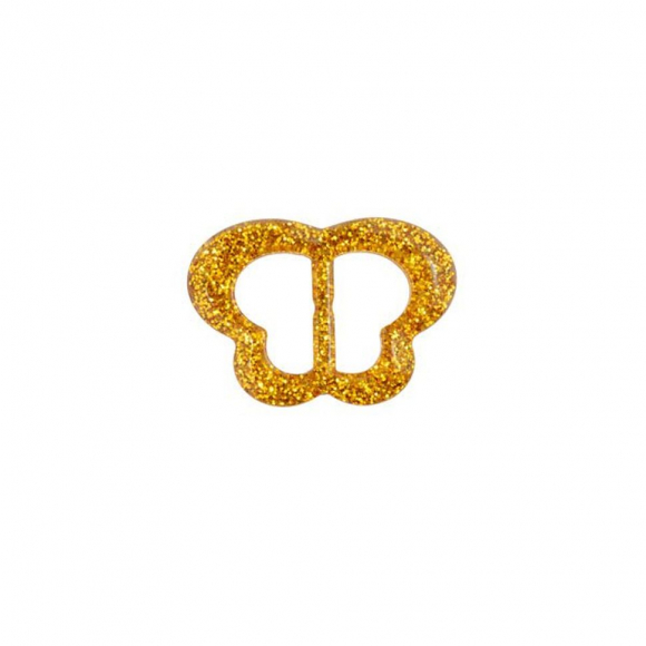 Пряжка пластмассовая арт.TBY- D1608-2 ?20мм бабочка цв.золото