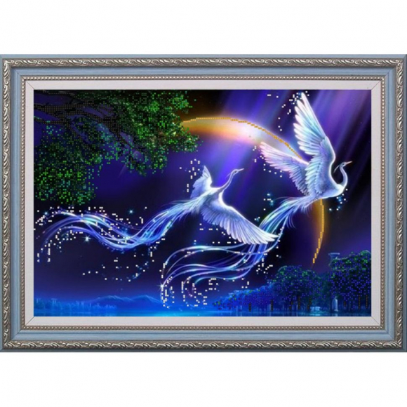 Рисунок на ткани (Бисер) КОНЁК арт. 9697 Птицы счастья 29х39 см