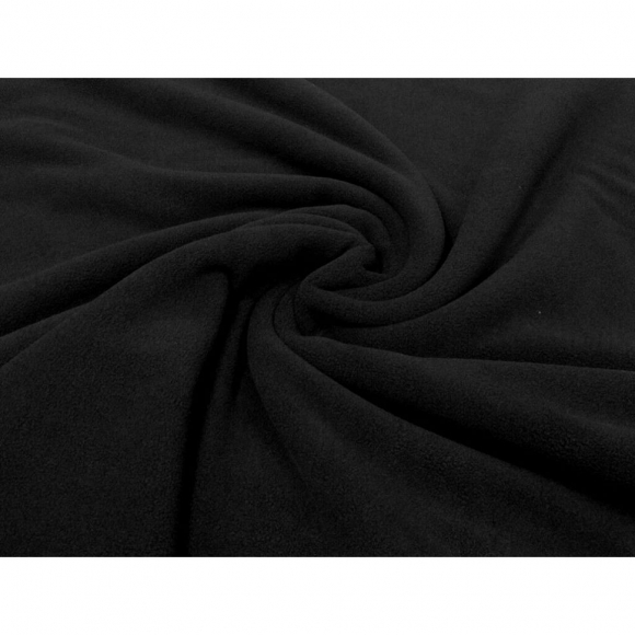 Ткань флис 2-х ст. TBY-0290-F322 290 г/м? 100% ПЭ шир.150см  цв.F322 черный рул.23-27кг