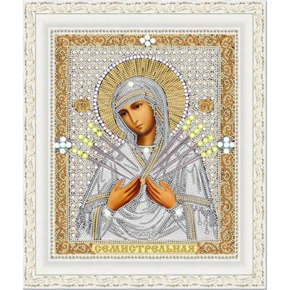 Рисунок на ткани (Бисер) КОНЁК арт. 7115 Богородица Семистрельная 20х25 см