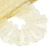 Кружево капрон KRUZHEVO арт.TBY 30011 шир.65мм цв.084S молочный уп.13,7м