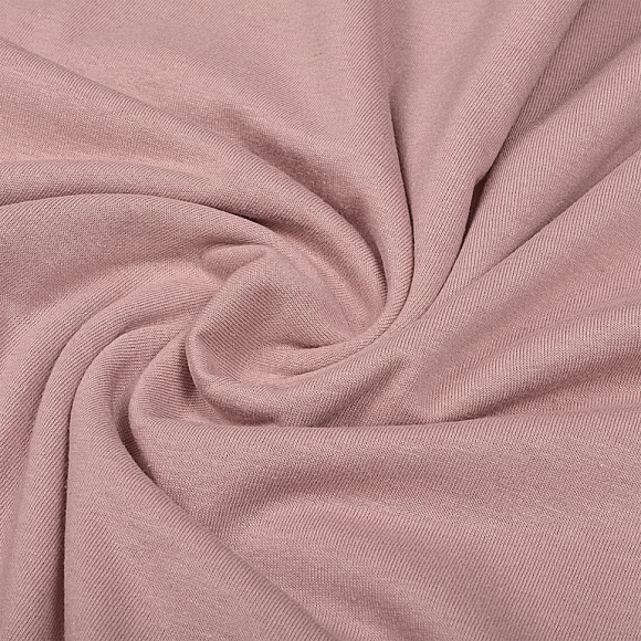 Ткань трикотаж Кулирка хлопок 145г опененд 100+100см пыльная роза уп.6м