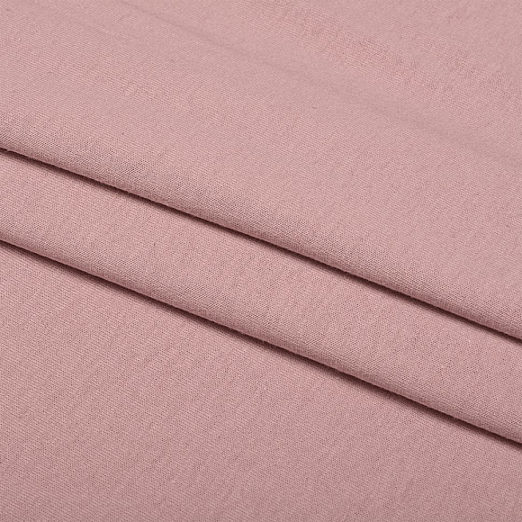 Ткань трикотаж Кулирка хлопок 145г опененд 100+100см пыльная роза уп.6м