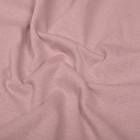 Ткань трикотаж Кулирка хлопок 145г опененд 100+100см пыльная роза уп.6м