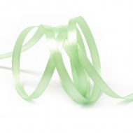 Лента атласная 6мм цв.3028 св.зеленый IDEAL уп.27,4 м