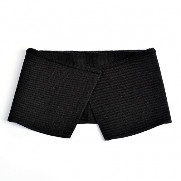 Воротник для поло, х/б 100% Россия DTP-1040 цв.черный разм.10х40 см (±1) уп.10шт