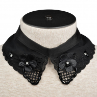 Воротник пришивной арт.TBY.HX-25 52х10,5см цв.02 черный