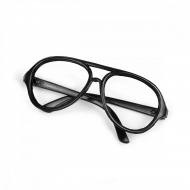 Очки без стекла арт.TBY.53730 цв.черный 7см, круглые пластик уп.10шт