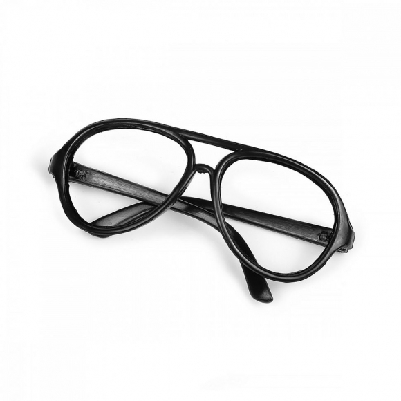 Очки без стекла арт.TBY.53730 цв.черный 7см, круглые пластик уп.10шт