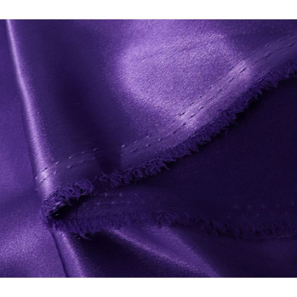 Ткань атлас стрейч 95 г/м? 97% полиэстер, 3% спандекс шир.150 см арт.Р.11311.10 цв.10 фиолетовый уп.25м