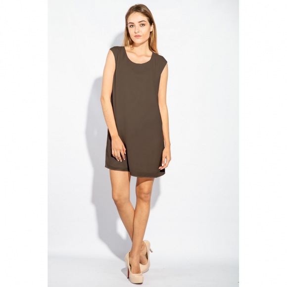 Ткань Лен Манго 110 г кв.м 100% полиэстер шир.148 см арт.Р.34095.08 цв.08 т.зеленый уп.30м