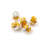 Бусины металлические с эмалью арт.PN-D10 цв.4 7х10мм, in ? 5мм