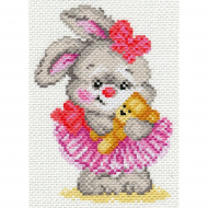 Набор для вышивания МАТРЕНИН ПОСАД арт.16х20 - 1776Н Зайка - малышка