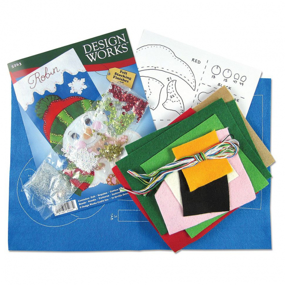 180769_Набор для вышивания сапожка для подарков "Объятия котенка"