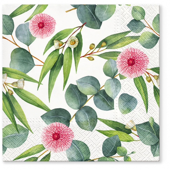 172214_Салфетки трехслойные для декупажа, коллекция "Lunch" TETЕ a TETE "Листья Эвкалипта" 172214_Салфетки трехслойные для декупажа, коллекция "Lunch" TETЕ a TETE "Листья Эвкалипта"