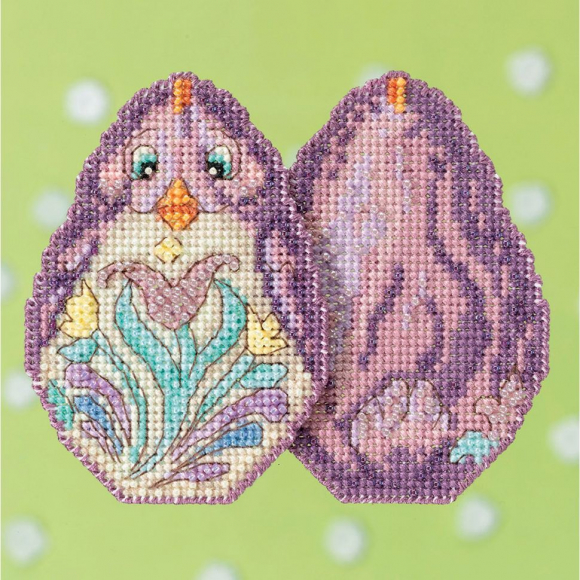 Набор для вышивания MILL HILL Фиолетовый цыпленок Jim Shore 6х9 см Набор для вышивания MILL HILL Фиолетовый цыпленок Jim Shore 6х9 см
