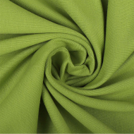 Ткань трикотаж Футер 2х нитка петля с лайкрой 240г пенье 180см сочный лайм 16-5127 уп.6м