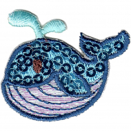 Термоаппликация HKM "Кашалот со стразами"