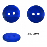 Пуговицы пластик арт.TBY.377.15.P330 цв.330 т.синий, 24L-15мм, 2 прокола, 200шт