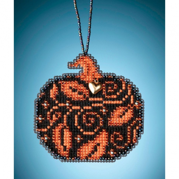 Набор для вышивания бисером MILL HILL Светящаяся тыковка 7х7 см