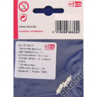 18618_Магнитная застежка металлическая, серебристая, тип цилиндрический, 8 мм