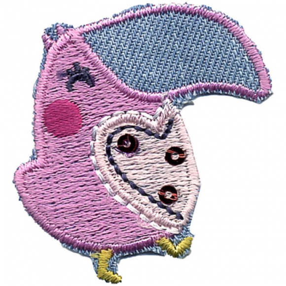 Термоаппликация HKM "Попугай с джинсовым клювом"