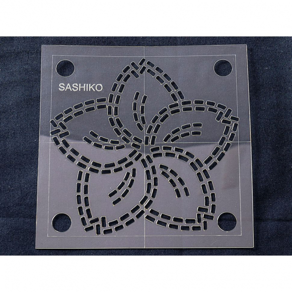 124924_Шаблон для вышивки сашико "цветок сакуры"