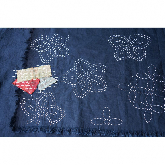 124924_Шаблон для вышивки сашико "цветок сакуры"