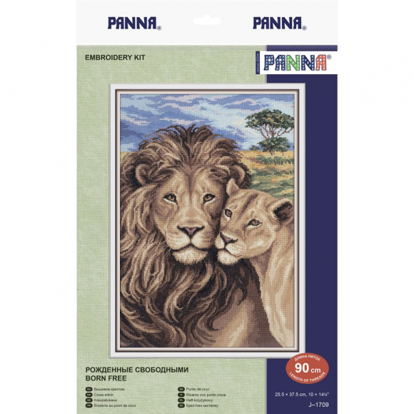 Набор для вышивания PANNA арт. J-1709 Рожденные свободными 25,5х37,5 см