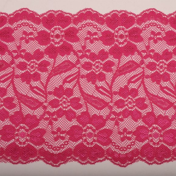 Кружево-стрейч арт.TBY RY08 шир.180мм цв.фуксия-В уп.18,3м
