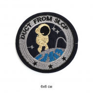Термоаппликации вышитые арт.TBY.2274.1 Космос 6х6см, уп.10шт