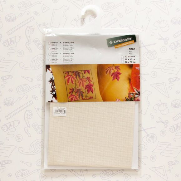 16151_Канва в упаковке Aida 16 сt, 48 x 53 см, цвет №264