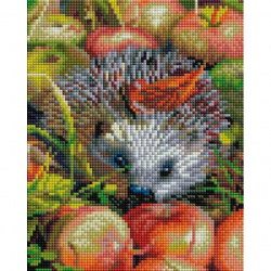 Набор Белоснежка для изготовления картин со стразами арт.БЛ.403-ST-PS Яблочный ежик 20х25 см