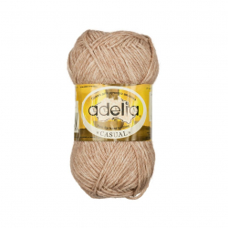 Пряжа ADELIA CASUAL (72% хлопок, 28% акрил) 10х50г/130м цв.04 св.коричневый
