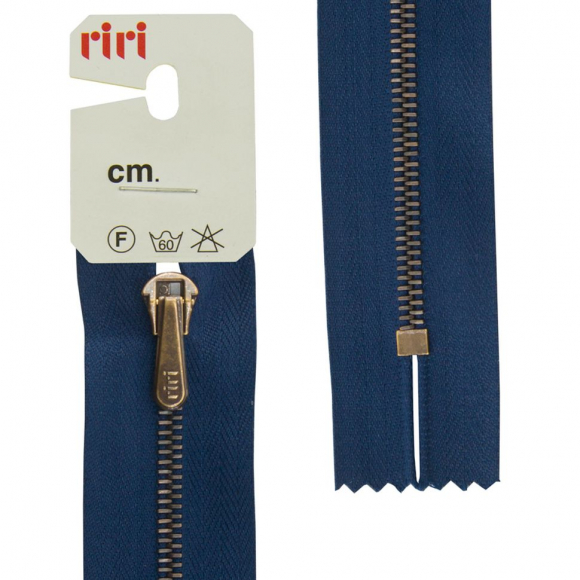 28946_Молния металл, AM, слайдер HS4, неразъёмная брючная, 4 мм, 18 см, цвет 2626, кобальт синий