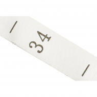 Размерники полиэстер 34 белый 10х25 мм ТВ в рул. 800 шт (20м)