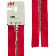 Молния металл, Ni, слайдер Tropf, 3 мм, неразъёмная, 18 см, цвет 2407, красный