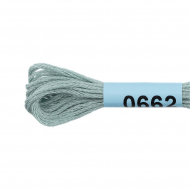 Нитки для вышивания Gamma мулине (0207-0819) 100% хлопок 24 x 8 м цв.0662 св.серый