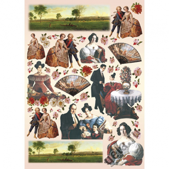 38667_Карта для декупажа "Мадам и мадмуазель"