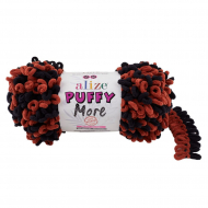 Пряжа для вязания Ализе Puffy More (100% микрополиэстер) 2х150г/11,5м цв.6262