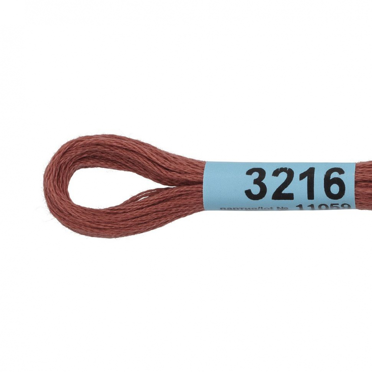 Нитки для вышивания Gamma мулине (3173-6115) 100% хлопок 24 x 8 м цв.3216 коричневый
