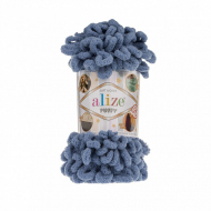 Пряжа для вязания Ализе Puffy (100% микрополиэстер) 5х100г/9.5м цв.374 голубой