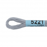 Нитки для вышивания Gamma мулине (3173-6115) 100% хлопок 24 x 8 м цв.5221 серый