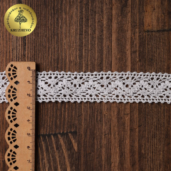 Тесьма вязаная KRUZHEVO 25мм TBY.5012 цв.02 белый уп.25м Тесьма вязаная KRUZHEVO 25мм TBY.5012 цв.02 белый уп.25м